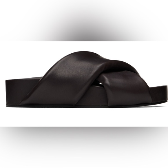 Jil Sander - Brown Oversized Wrapped Sandals - Picture 3 of 16